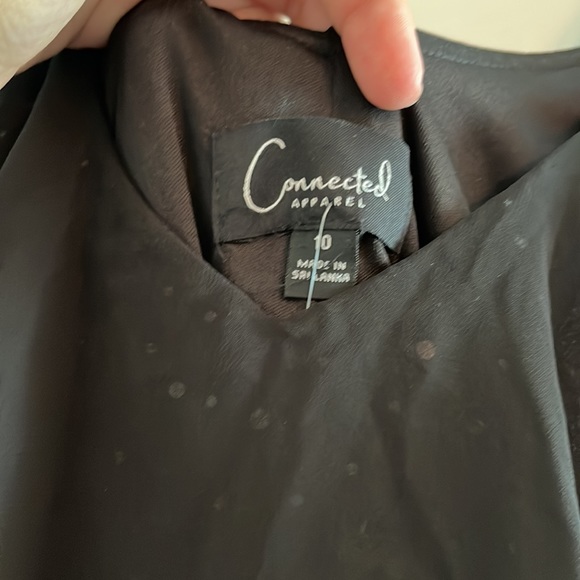 Connected Apparel Black Shimmer Dress - Picture 4 of 5